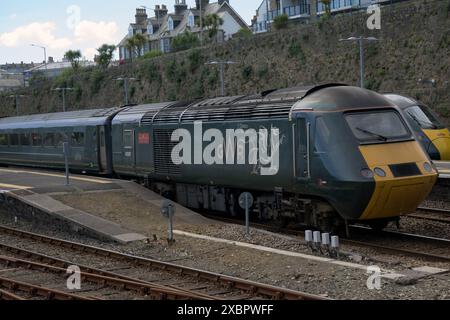 British Rail Class 43 (HST) alla stazione ferroviaria di Penzance Foto Stock