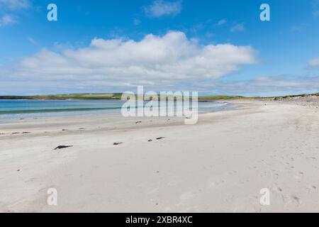 Spiaggia a Bay of Skaill, Isole Orcadi, Scozia Foto Stock