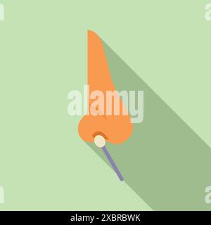 Medico che usa un tampone di cotone che prende il tampone nasale dal naso del paziente per il test del coronavirus Illustrazione Vettoriale