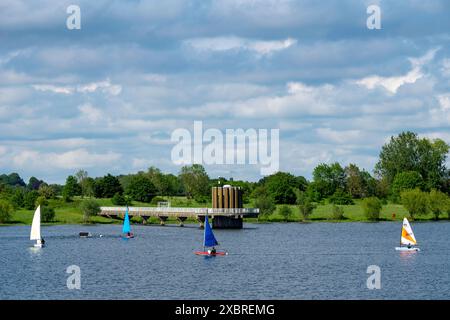 Serbatoio dell'acqua di Alton vicino a Ipswich Suffolk Regno Unito Foto Stock