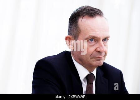Berlino, Germania. 13 giugno 2024. Intervista al ministro dei trasporti Volker Wissing (FDP) nella redazione della DPA. Credito: Carsten Koall/dpa/Alamy Live News Foto Stock