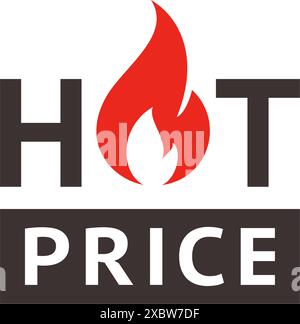 icona del prezzo caldo, realizzata in stile colorato Illustrazione Vettoriale