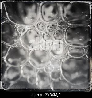 Dettaglio dettaglio delle bolle di sapone Foto Stock