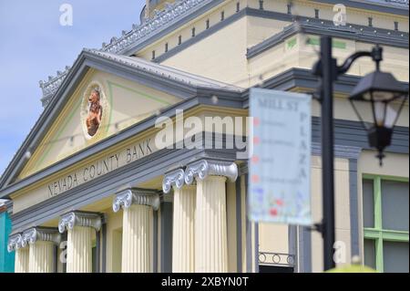 Lo storico edificio della Nevada County Bank, Green Valley CALIFORNIA Foto Stock