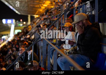 Le Mans, Francia, 13 giugno 2024, tifosi durante le prove libere 4 della 24 ore di le Mans 2024, 4° round del Campionato del mondo Endurance FIA 2024, sul circuito des 24 Heures du Mans, il 13 giugno 2024 a le Mans, Francia Foto Stock