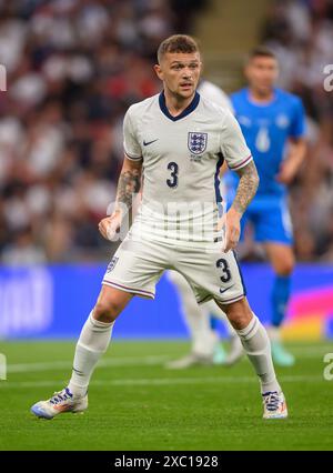 07 giu 2024 - Inghilterra contro Islanda - Internazionale amichevole - Wembley Kieran Trippier in azione. Foto : Mark Pain / Alamy Live News Foto Stock