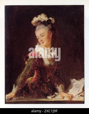 Jean-Honoré Fragonard. 1732-1806. Portrait de Marie-Madeleine Guimard, vers. 1769. Toile Foto Stock