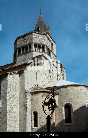 Sisteron. Campanile della chiesa di Notre-Dame-des Pommiers. Alpes-de-Haute-Provence. Provence-Alpes-Côte d'Azur. Francia Foto Stock