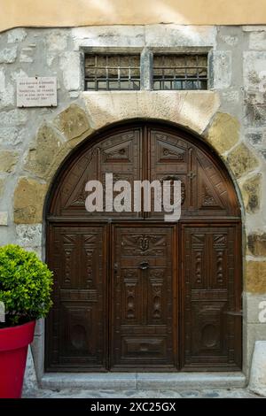 Sisteron. Porta del luogo di nascita di Jean-Baptiste d'Ornano (1581-1626) marchese di Montlaur . Alpes-de-Haute-Provence. Provence-Alpes-Côte d'Azur. Francia Foto Stock