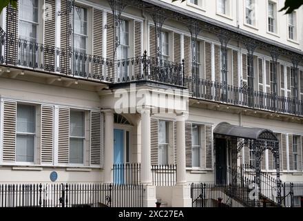 Architettura Regency a Newbold Terrace, Leamington Spa, Warwickshire, Inghilterra, Regno Unito Foto Stock