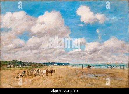 Eugène Boudin, Deauville, pittura di paesaggio ad olio su tela, 1893 Foto Stock