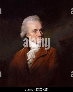 Sir William Herschel (1738-1822), astronomo e compositore britannico di origine tedesca, ritratto in olio su tela di Lemuel Francis Abbott, 1785 Foto Stock