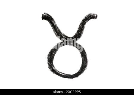 Un segno zodiacale del Toro disegnato a mano Foto Stock