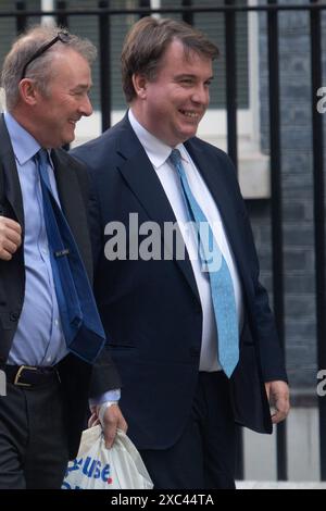 Londra, Regno Unito. 5 settembre 2023. Nella foto: (L-R) - Capo Whip Simon Hart e Craig Williams - Segretario privato del Parlamento del primo Ministro Rishi Sunak de Foto Stock