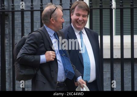 Londra, Regno Unito. 5 settembre 2023. Nella foto: (L-R) - Capo Whip Simon Hart e Craig Williams - Segretario privato del Parlamento del primo Ministro Rishi Sunak de Foto Stock