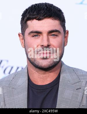 HOLLYWOOD, LOS ANGELES, CALIFORNIA, USA - 13 GIUGNO: Zac Efron indossa Dolce e Gabbana arriva alla premiere di Los Angeles di "A Family Affair" di Netflix tenutasi all'Egyptian Theatre Hollywood il 13 giugno 2024 a Hollywood, Los Angeles, California, Stati Uniti. (Foto di Xavier Collin/Image Press Agency) Foto Stock