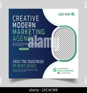 Marketing Social Media Post Design o modelli Business Post alla moda Illustrazione Vettoriale