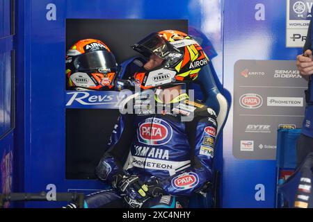 Foto Alessandro la Rocca/LaPresse14-06-2024, Misano World Circuit Marco Simoncelli Sport-Motociclismo-WSBK FIM Superbike World Championship-Pirelli Emilia Romagna Round 14-16-giugno 2024 FP1 e FP2 nella foto: Andrea Locatelli -Yamaha Photo Alessandro la Rocca/ crediti: LaPresse/Alamy Live News Foto Stock