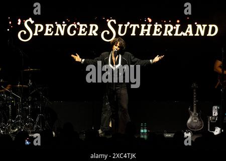 Milano, Italia. 13 giugno 2024. Spencer Sutherland si esibisce in concerto a Milano, Italia, il 13 giugno 2024 (foto di Mairo Cinquetti/NurPhoto) crediti: NurPhoto SRL/Alamy Live News Foto Stock