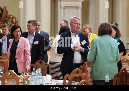 Helsinki, Uusimaa, Finlandia. 14 giugno 2024. Il 13-14 giugno 2024, l'evento Kultaranta Talks 2024 si svolge a Helsinki. L'evento organizzato dal Presidente della Repubblica di Finlandia Alexander Stubb. Il tema dell'evento di politica estera e di sicurezza è il ripristino dell'Europa nell'ordine mondiale in evoluzione. La deputata al Parlamento finlandese Pekka Haavisto partecipa all'evento (Credit Image: © Marina Takimoto/ZUMA Press Wire) SOLO PER USO EDITORIALE! Non per USO commerciale! Foto Stock