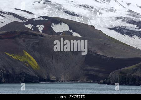 Baily Head, Deception Island, Isole Shetland meridionali, Penisola Antartica, Antartide Foto Stock