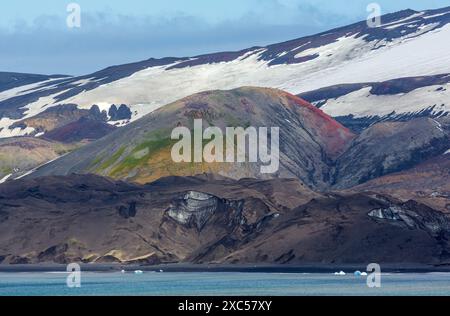 Baily Head, Deception Island, Isole Shetland meridionali, Penisola Antartica, Antartide Foto Stock