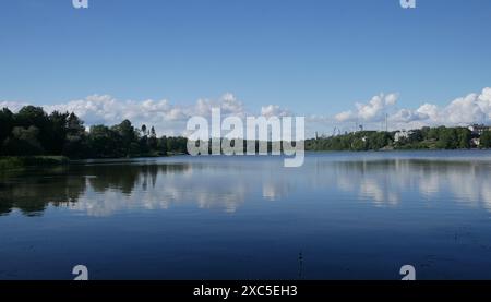 Helsinki, estate, città. Foto Stock