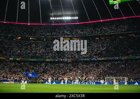 Monaco di Baviera, Germania, 14 giugno 2024 MONACO DI BAVIERA, GERMANIA - 14 GIUGNO: La Germania Kai Havertz segna penalmente durante la partita di apertura del Campionato europeo di calcio 2024 tra Germania e Scozia al Munich Football Arena il 14 giugno 2024 a Monaco di Baviera, Germania. (Foto di Dan o' Connor/ATPImages) Dan o' Connor (Dan o' Connor / ATP Images / SPP) Foto Stock