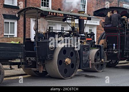 P&M Dakin, Wallis & Stevens 1927 vintage Steam Roller, Prestbury Foto Stock