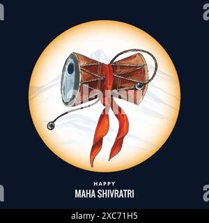 Felice maha shivratri card festival background Illustrazione Vettoriale
