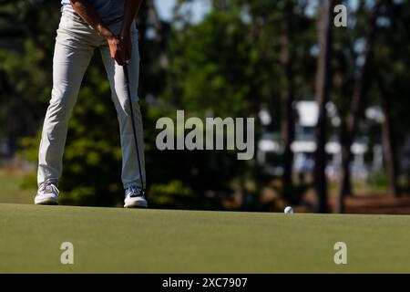 Pinehurst, North Carolina, Stati Uniti. 14 giugno 2024. Durante il secondo turno di venerdì per il 124esimo U.S. Open, il 14 giugno 2024, al Pinehurst Resort & Country Club (corso n. 2) a Pinehurst, North Carolina. (Credit Image: © Timothy L. Hale/ZUMA Press Wire) SOLO PER USO EDITORIALE! Non per USO commerciale! Foto Stock