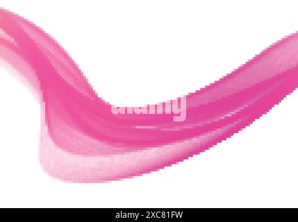 Linea rosa astratta sullo sfondo dell'onda fluente Illustrazione Vettoriale