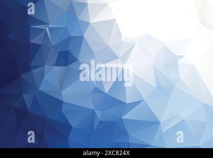 Sfondo triangolo blu scuro poly basso astratto Illustrazione Vettoriale