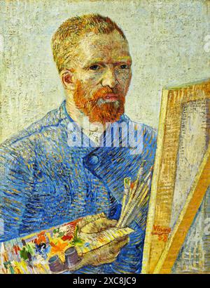 Autoritratto come pittore, 1887 (Pittura) artista Gogh, Vincent van (1853-90) olandese. Illustrazione Vettoriale