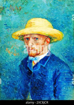 Autoritratto o Ritratto di Theo van Gogh, 1887 (Pittura) artista Gogh, Vincent van (1853-90) olandese. Illustrazione Vettoriale