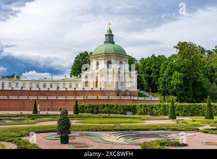 Grande Palazzo Menshikov nel Parco Oranienbaum, Lomonodov, Russia Foto Stock