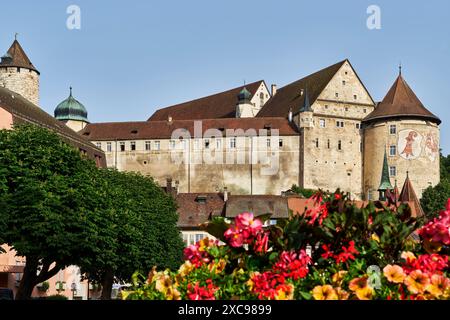 Pruntrut (Porrentruy) è una piccola città, comune politico e capitale dell'omonimo distretto nel cantone svizzero del Giura e dell'Ajoie Foto Stock