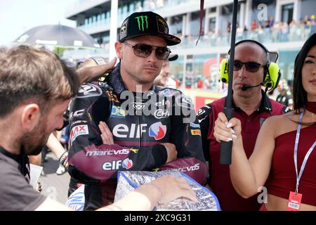 Misano Adriatico, Italia. 15 giugno 2024. Foto Alessandro la Rocca/LaPresse15-06-2024, Misano World Circuit Marco Simoncelli Sport-Motociclismo-WSBK FIM Superbike World Championship-Pirelli Emilia Romagna Round 14-16-giugno 2024 gara 1 nella foto: Sam Lowes - Ducati foto Alessandro la Rocca/ credito: LaPresse/Alamy Live News Foto Stock