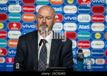 Stephen Clarke (Schottland, Trainer), Pressekonferenz, GER, Germania (GER) vs. Scottland (SCO), Fussball Europameisterschaft, UEFA EURO 2024, gruppo A, 1. Spieltag, 14.06.2024, foto: Eibner-Pressefoto/Sascha Walther Foto Stock