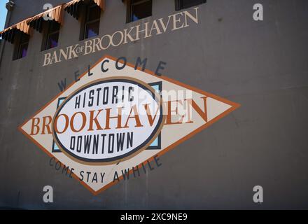 Centro storico, Copiah County, Brookhaven, Mississippi. Foto Stock