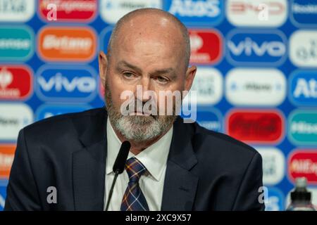 Stephen Clarke (Schottland, Trainer), Pressekonferenz, GER, Germania (GER) vs. Scottland (SCO), Fussball Europameisterschaft, UEFA EURO 2024, gruppo A, 1. Spieltag, 14.06.2024, foto: Eibner-Pressefoto/Sascha Walther Foto Stock