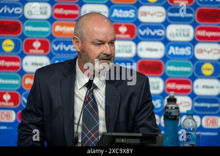 Stephen Clarke (Schottland, Trainer), Pressekonferenz, GER, Germania (GER) vs. Scottland (SCO), Fussball Europameisterschaft, UEFA EURO 2024, gruppo A, 1. Spieltag, 14.06.2024, foto: Eibner-Pressefoto/Sascha Walther Foto Stock