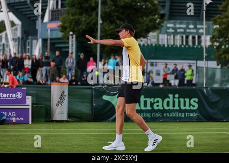 Halle Westf, Westfalen, Deutschland. 15 giugno 2024. Alex Michelsen (USA) durante il 31. TERRA WORTMANN OPEN, ATP500 - Mens Tennis (immagine di credito: © Mathias Schulz/ZUMA Press Wire) SOLO PER USO EDITORIALE! Non per USO commerciale! Foto Stock