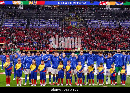 Dortmund, Germania. 15 giugno 2024. DORTMUND, GERMANIA - 15 GIUGNO: Giocatori d'Italia durante il girone B - UEFA EURO 2024 tra Italia e Albania al Signal Iduna Park il 15 giugno 2024 a Dortmund, Germania. (Foto di Joris Verwijst/Agenzia BSR) credito: Agenzia BSR/Alamy Live News credito: Agenzia BSR/Alamy Live News Foto Stock