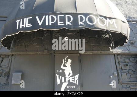 Los Angeles, California, USA 13 giugno 2024 The Viper Room on Sunset Blvd, precedentemente di proprietà di Johnny Depp, dove cantanti/musicisti The Red Hot Chili Peppers, Stone Temple Pilots, Pearl Jam, Counting Crows, Johnny Cash, Cher si esibì qui in concerti, e dove l'attore River Phoenix morì il 31 ottobre 1993 al 8852 Sunset Blvd mostrato qui il 13 giugno 2024 a Los Angeles, California, USA. Foto di Barry King/Alamy Live News Foto Stock