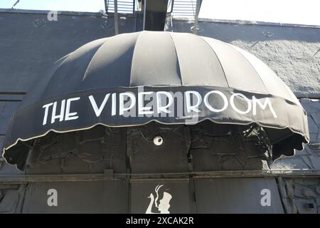 Los Angeles, California, USA 13 giugno 2024 The Viper Room on Sunset Blvd, precedentemente di proprietà di Johnny Depp, dove cantanti/musicisti The Red Hot Chili Peppers, Stone Temple Pilots, Pearl Jam, Counting Crows, Johnny Cash, Cher si esibì qui in concerti, e dove l'attore River Phoenix morì il 31 ottobre 1993 al 8852 Sunset Blvd mostrato qui il 13 giugno 2024 a Los Angeles, California, USA. Foto di Barry King/Alamy Live News Foto Stock