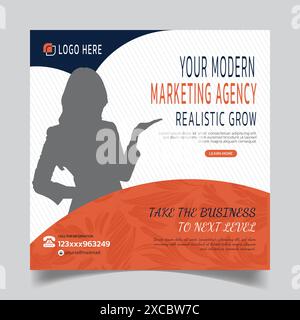 Stylus Professional Social Media Corporate Post Design Illustrazione Vettoriale