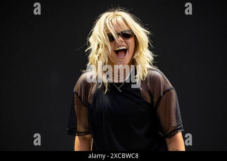 Manchester, Stati Uniti. 15 giugno 2024. Renee Rapp durante il Bonnaroo Music and Arts Festival il 15 giugno 2024, a Manchester, Tennessee (foto di Daniel DeSlover/Sipa USA) crediti: SIPA USA/Alamy Live News Foto Stock