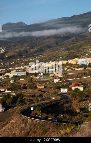 Vista dal Mirador de la ConcepciÛn, Santa Cruz de la Palma, la Palma, Isole Canarie, Spagna. Foto Stock