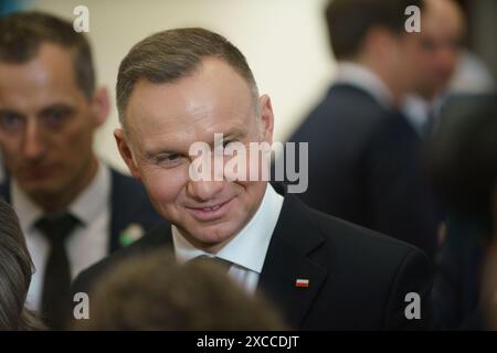 Ulan Bator, Mongolia. 26 aprile 2023. Durante la sua visita in Mongolia, il presidente polacco Duda visitò il Museo di Genghis Khan. Crediti: L.Enkh-Orgil. Foto Stock